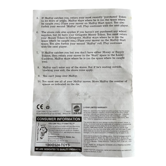 Mattel Harry Potter Diagon Alley Chapter Game - Picture 9 of 9